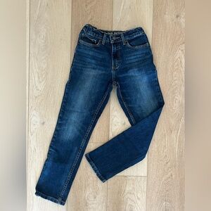 Girls dark denim straight leg jeans